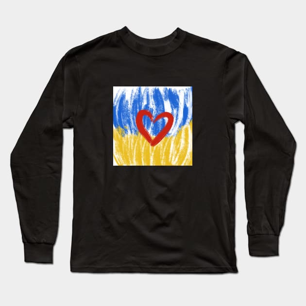 Support Ukraine Long Sleeve T-Shirt by Nastya Li